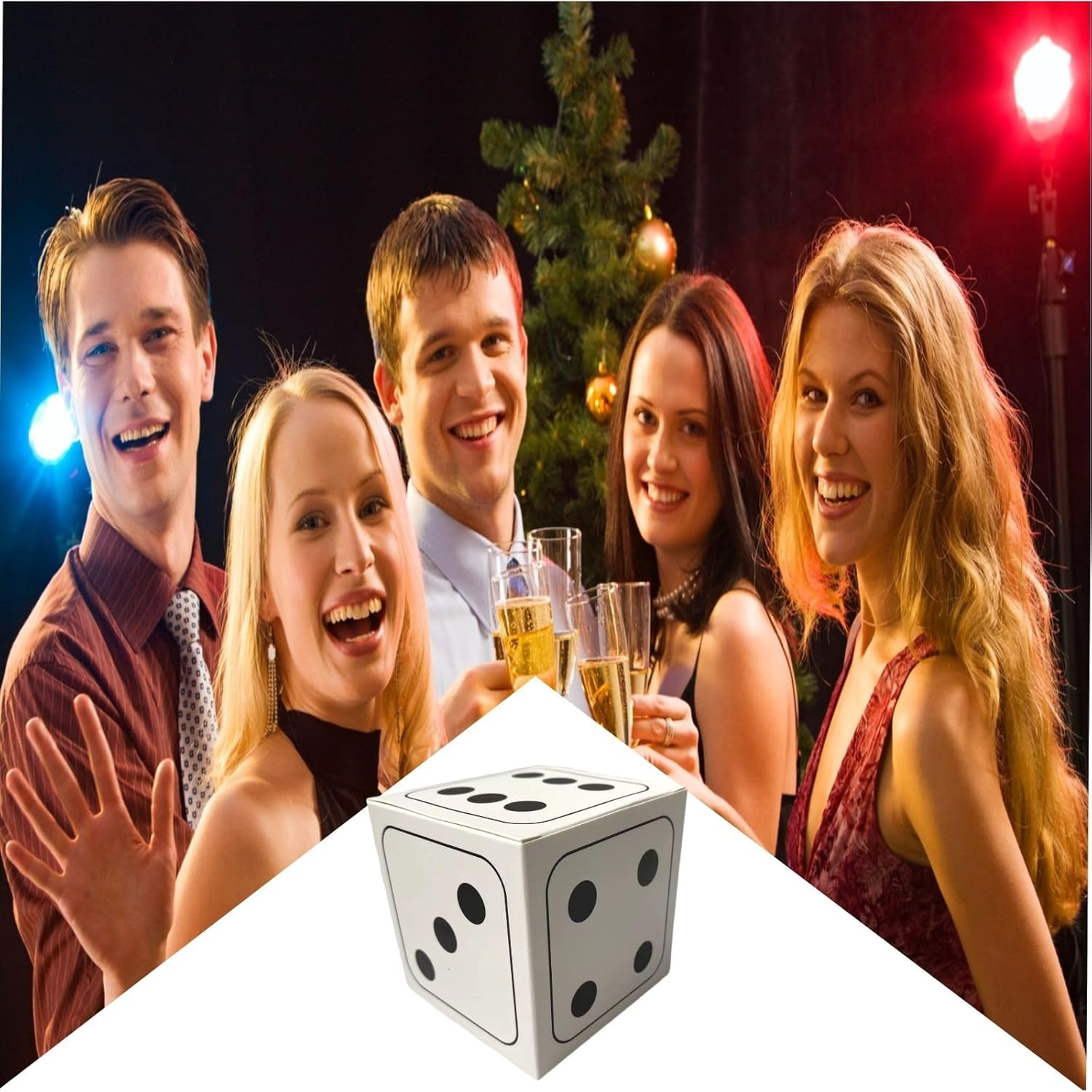 XCXGYCA 20 cajas de regalo de dados decorativos a granel tridimensionales, accesorios de dados con temática de casino, caja grande para noche de