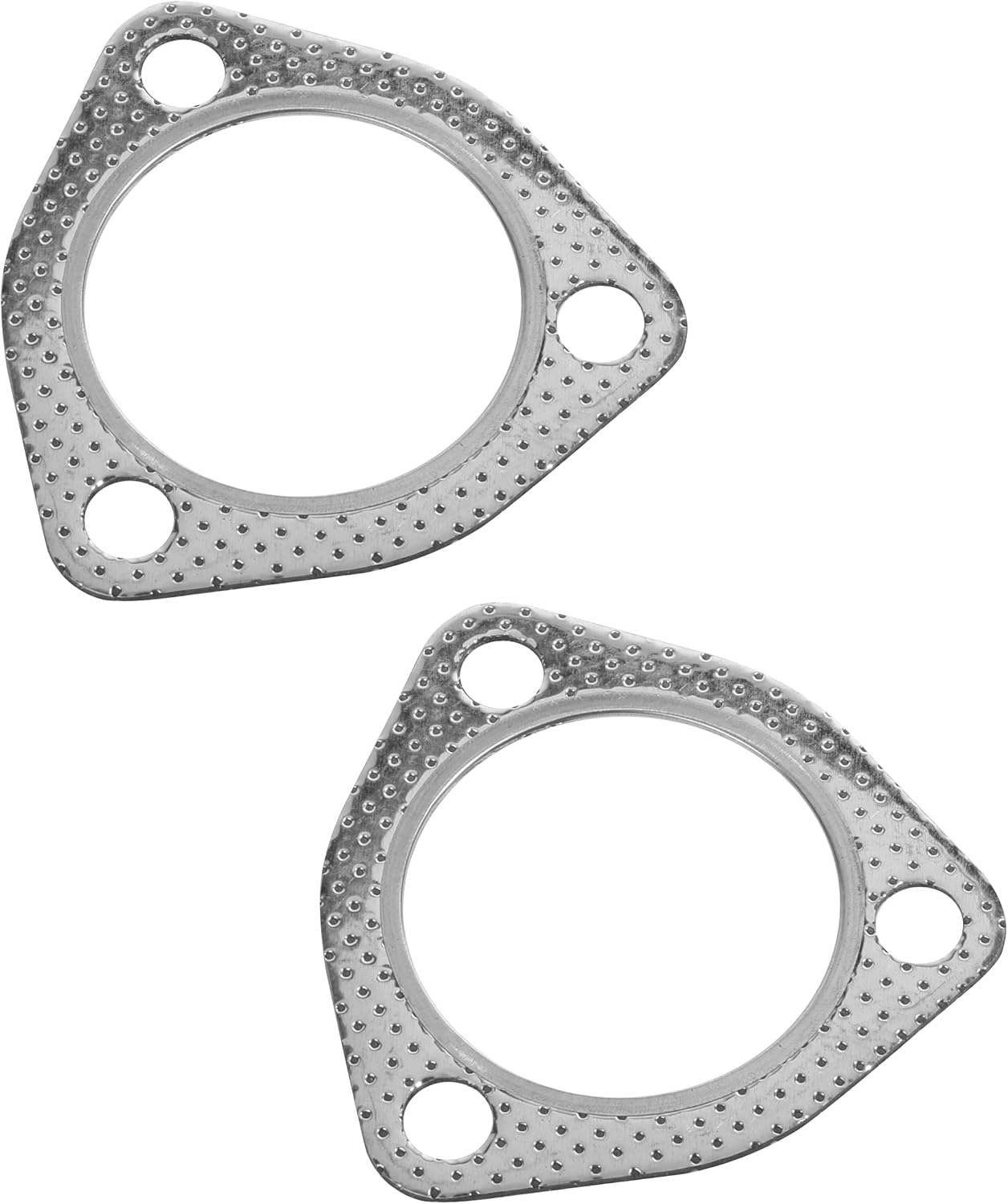 RACOONA 2 juntas de escape, accesorios de automóvil, junta de escape de alta temperatura con anillo de fuego SS, junta de brida de escape de perno,