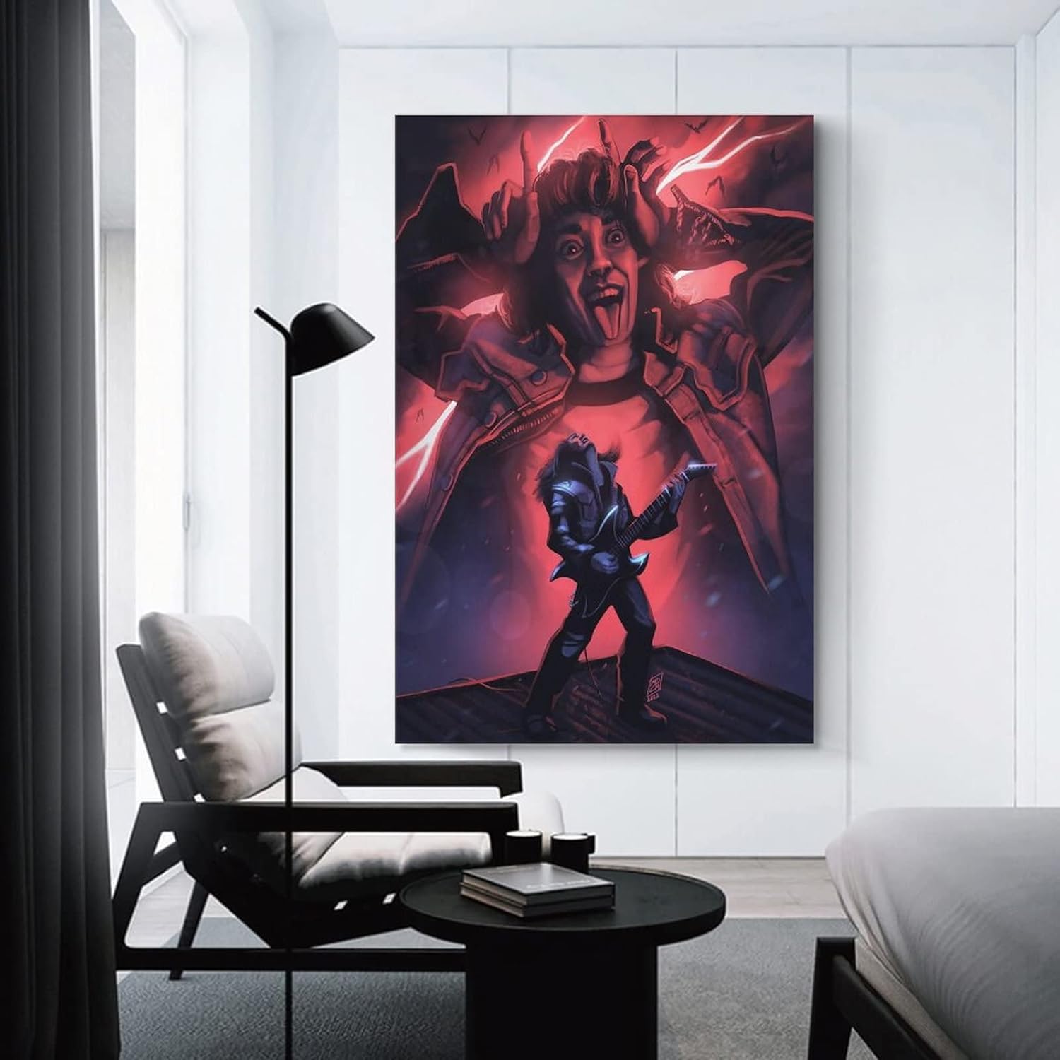 KanNorE Eddie Munson – Póster de decoración de guitarra HD impresiones en lienzo para pared, decoración estética de habitación, 12 x 18 pulgadas