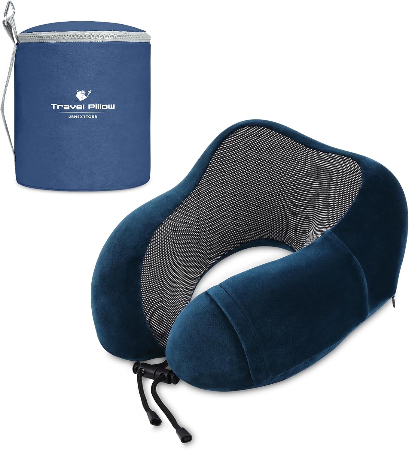 urnexttour Almohada de viaje para avión, las mejores almohadas de cuello de espuma viscoelástica, almohada de viaje suave y de apoyo para viajes,