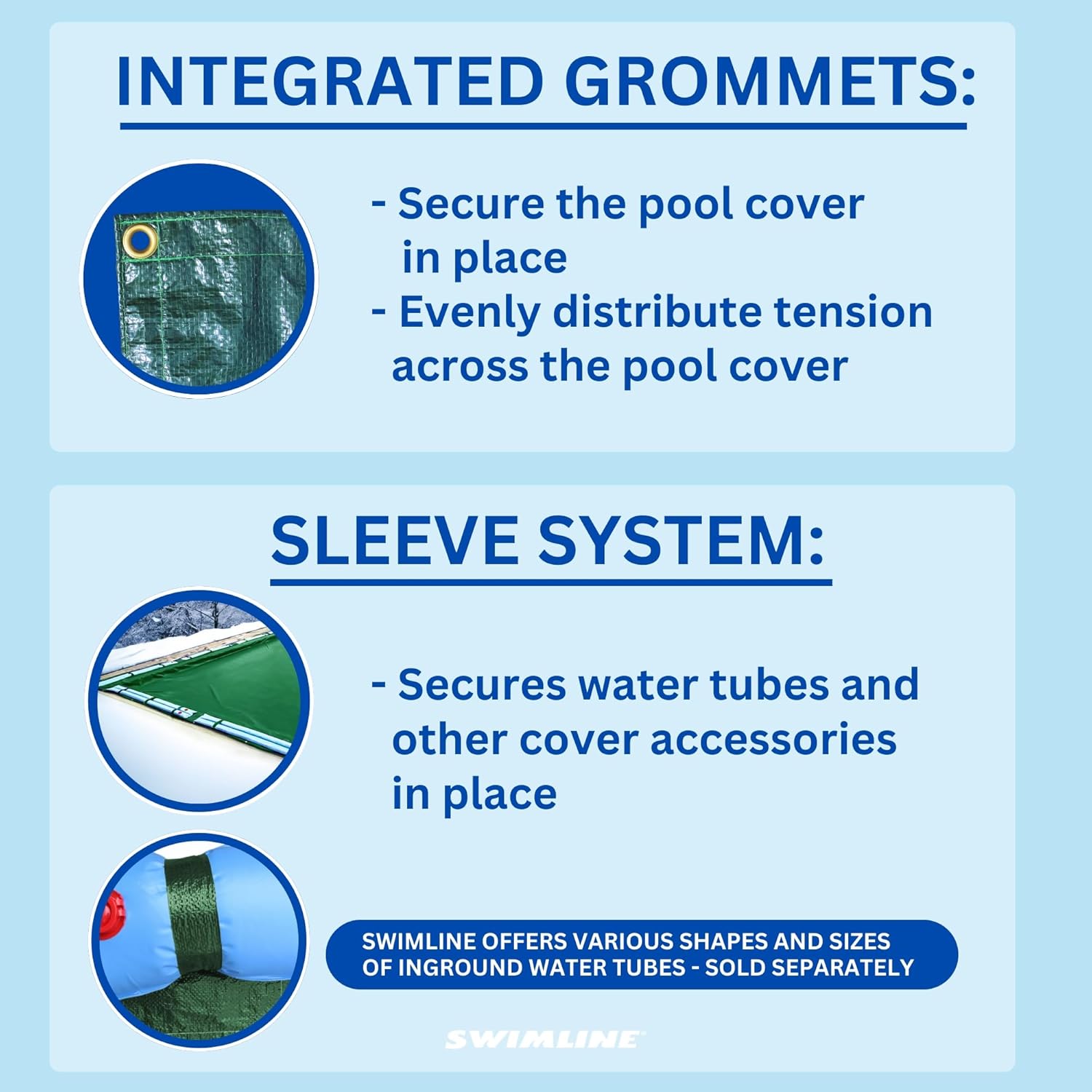 Swimline Hydrotools Supreme Guard – Cubierta de invierno de 21x29pies, de color verdenegro y con fundas para tubos de agua, para piscinas enterradas