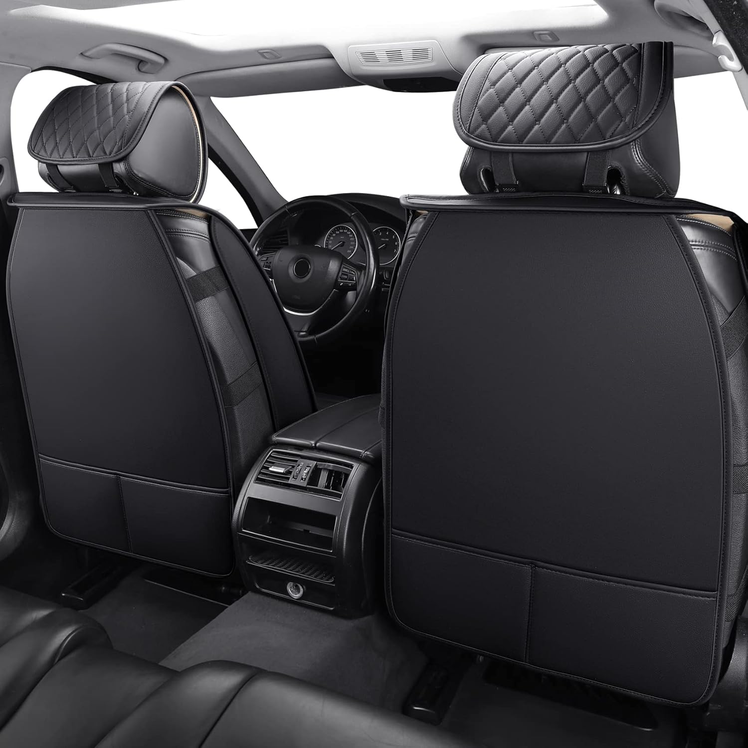 Aierxuan – Juego completo de fundas de asiento de cuero impermeable, universales, para Toyota, Corolla, Honda, Civic, Accord, Nissan, Altima,