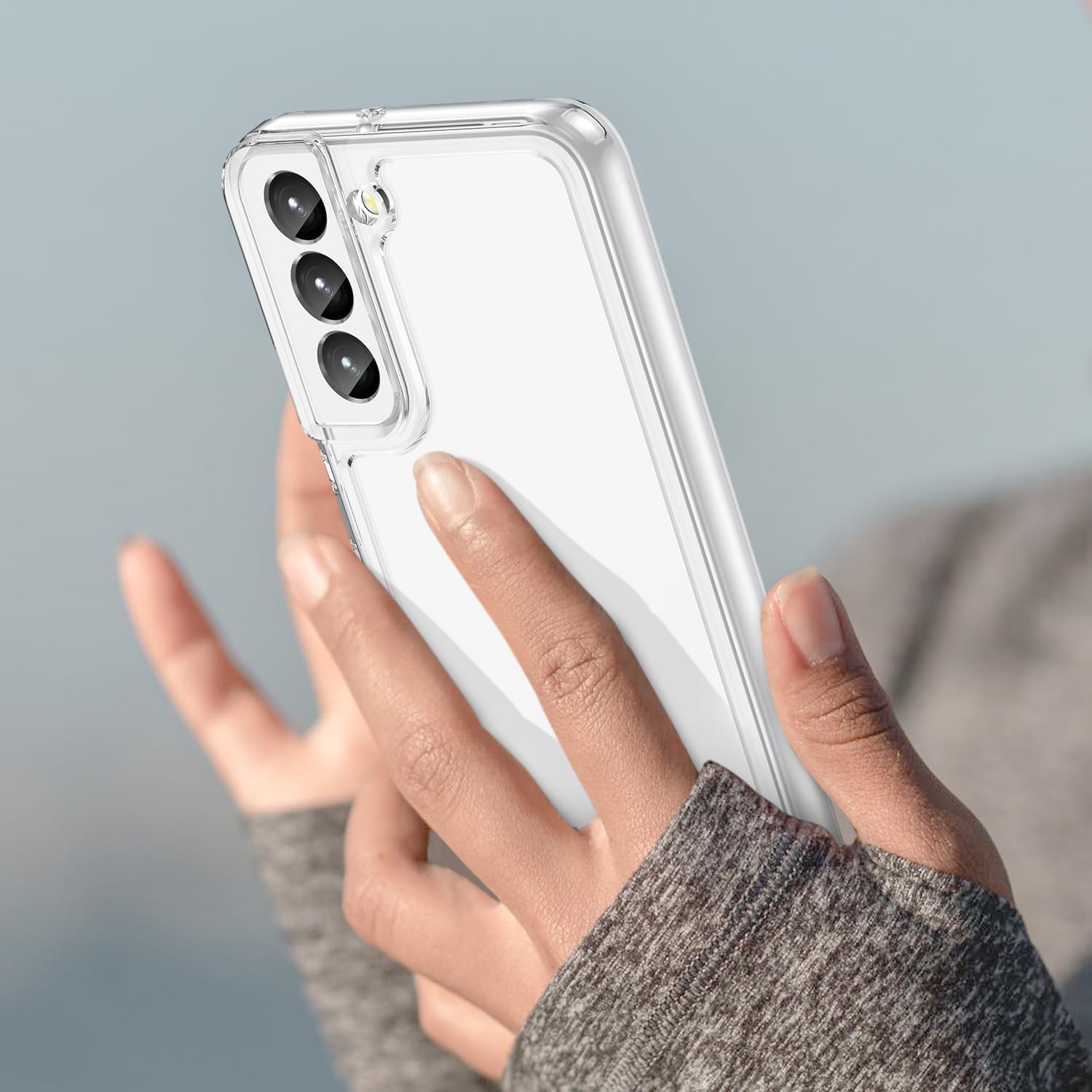 KOARWVC Funda transparente para Galaxy S22, Samsung S22 5G SM-S901U, funda suave y transparente de TPU para teléfono, a prueba de golpes,