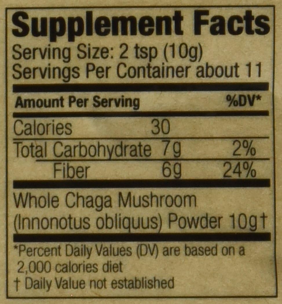 Sayan Polvo de chaga grueso siberiano crudo de 4 onzas (3.99 oz) de té de hongos cosechados salvajes, potente suplemento antioxidante adaptógeno