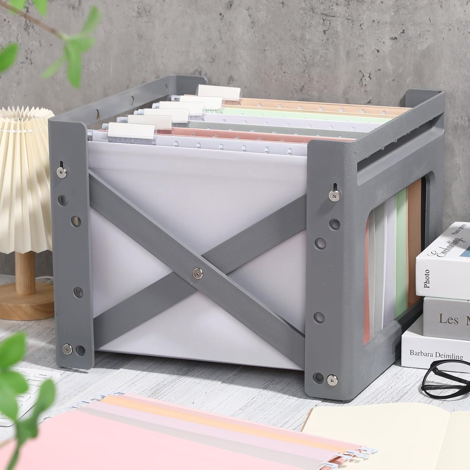 Yaomiao Paquete de 24 carpetas de archivos colgantes expandibles con carpetas de archivos de expansión de 1 pulgada, carpetas de archivos tamaño