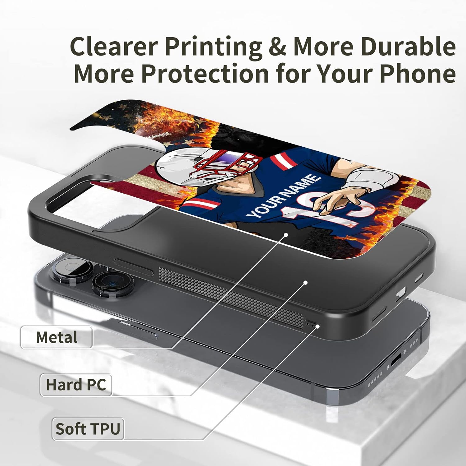 Fundas de teléfono con nombre personalizado, diseño divertido para niños y hombres para iPhone 11 12 13 14 15 16 Pro Max Plus Mini Xr Xs para
