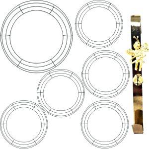 JGT – Marco de alambre de metal redondo verde de 14 pulgadas para Navidad, Pascua, boda, Halloween, coronas florales, manualidades, decoración de JGT – Marco de alambre de metal redondo verde de 14 pulgadas para Navidad, Pascua, boda, Halloween, coronas florales, manualidades, decoración de