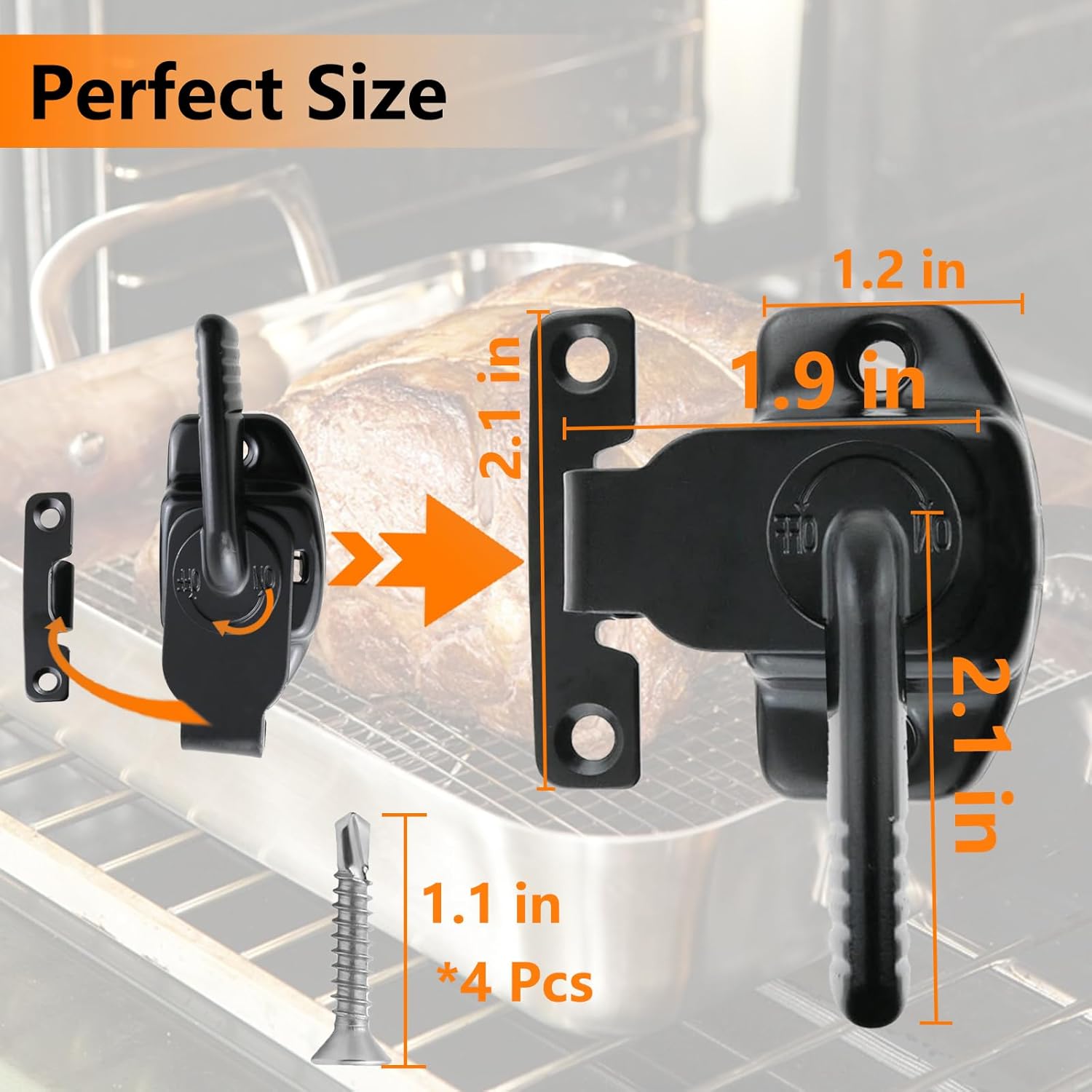 Pestillo de puerta para ahumador Cuisinart COS-330 Vertical SmokerPit Boss Vertical Smoker 1077, Kits de pestillo de puerta de ahumador resistente