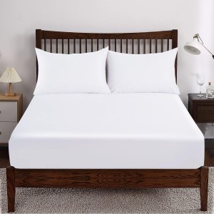 Sábana bajera de algodón egipcio tamaño matrimonial, 400 hilos, con bolsillo profundo de 16 pulgadas, sábana bajera de algodón egipcio tamaño Sábana bajera de algodón egipcio tamaño matrimonial, 400 hilos, con bolsillo profundo de 16 pulgadas, sábana bajera de algodón egipcio tamaño