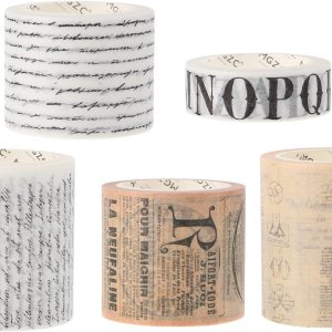 EXCEART 5 rollos de cinta washi vintage japonesa, decorativa, para manualidades, manualidades, manualidades, álbumes de recortes, planificadores EXCEART 5 rollos de cinta washi vintage japonesa, decorativa, para manualidades, manualidades, manualidades, álbumes de recortes, planificadores