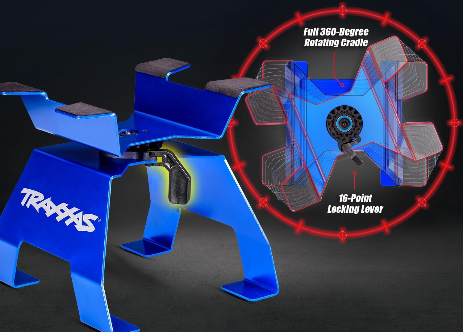 Traxxas 8797 Soporte de aluminio azul X-Truck para X-Maxx y XRT