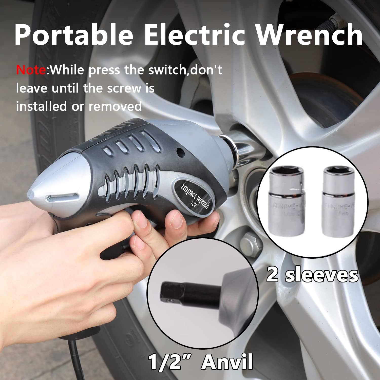 ROGTZ – Kit de gato eléctrico hidráulico para automóvil con llave de impacto y bomba de inflado de neumáticos, gato hidráulico de 5 toneladas y 12 V