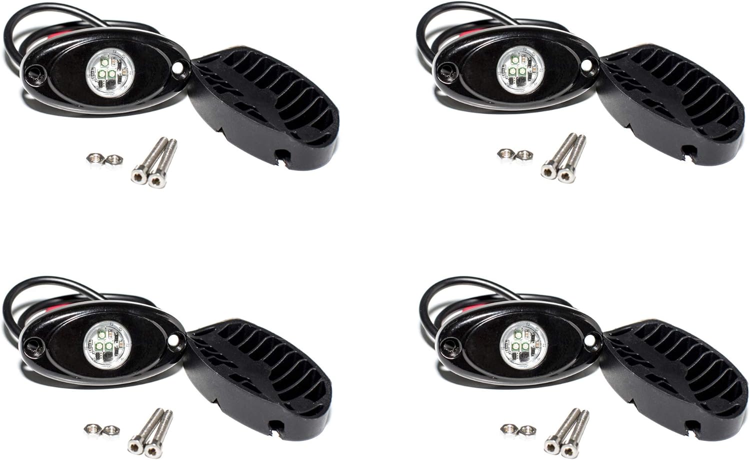 Luces de roca LED 4PODS, de neón impermeable, luz para bajos de la carrocería para automóvil, camioneta, ATV, UTV, SUV, Jeep Offroad, lancha