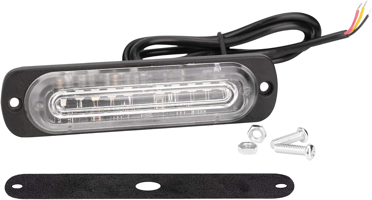 Paquete de 4 luces LED estroboscópicas ultra delgadas de 4.4 pulgadas, 10 luces LED estroboscópicas de montaje en superficie (rojoazul)