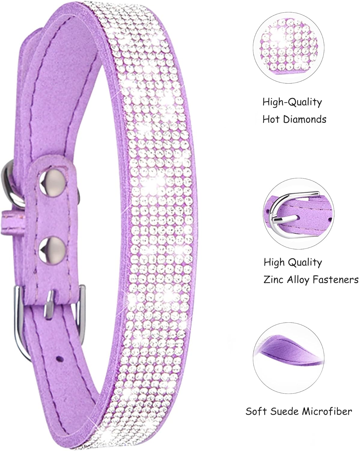 Petank Collar de perro para perros pequeños, medianos y grandes, collar de perro pequeño para hembras, collar de perro rosa, collares de cachorros