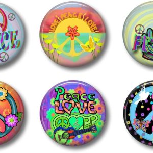 Imanes retro de la paz Fun 70’s Peace Love & Rock n Roll Hippie Juego de regalo de imanes para nevera (Peace) Imanes retro de la paz Fun 70’s Peace Love & Rock n Roll Hippie Juego de regalo de imanes para nevera (Peace)