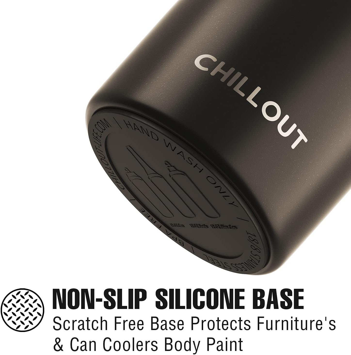 CHILLOUT LIFE Skinny – Enfriador de latas para latas delgadas y botellas de cerveza de 12 onzas estándar o altas  Enfriador de latas universal 4 en