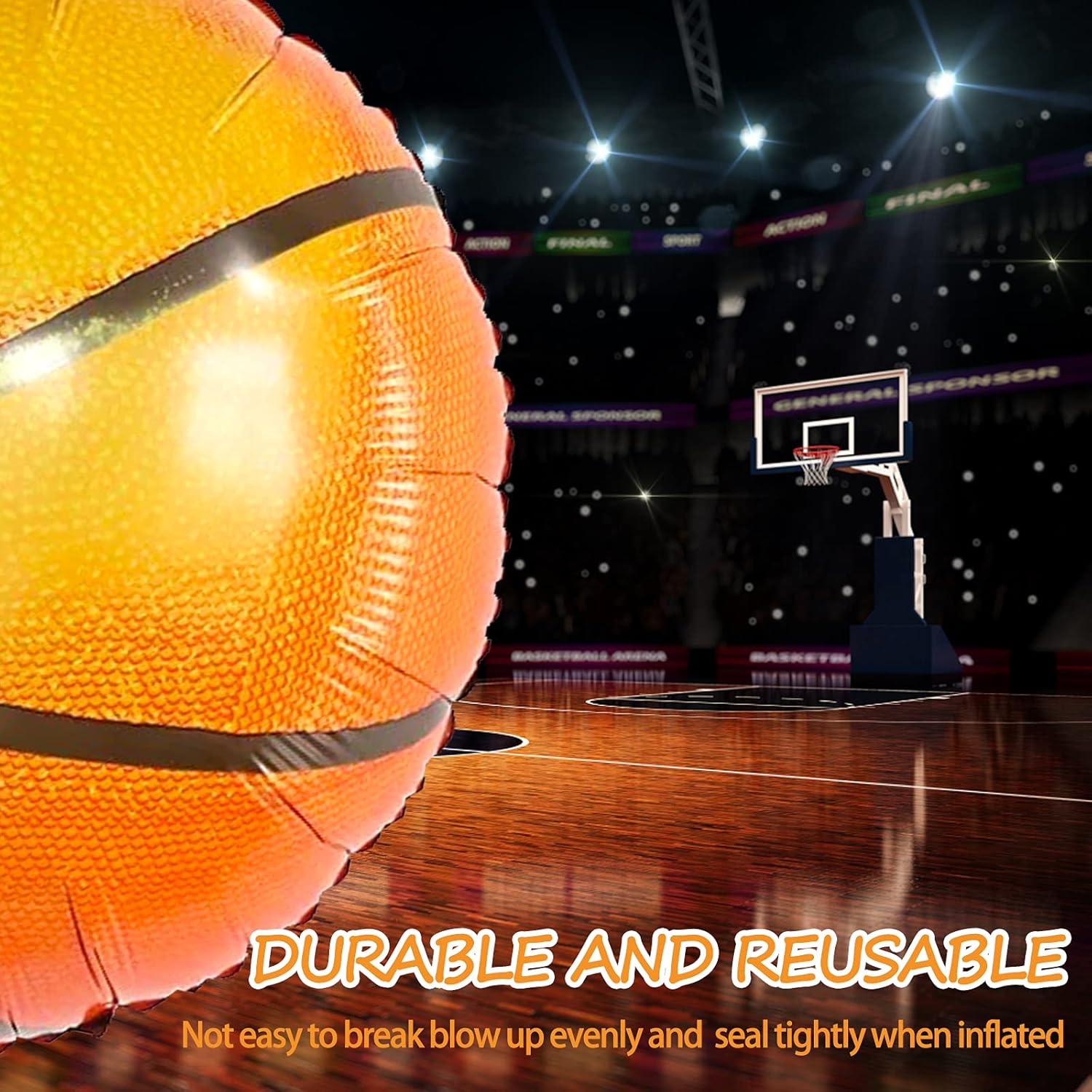 Globos de baloncesto de 18 pulgadas, globos de papel de aluminio, para fiestas deportivas, temática de baloncesto, suministros para fiesta de