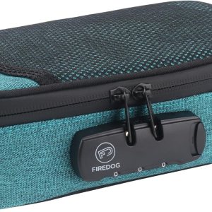 FIREDOG Bolsa a prueba de olores con cerradura, contenedores forrados de carbono a prueba de olores para almacenamiento de viajes (azul, 8 x 4 x FIREDOG Bolsa a prueba de olores con cerradura, contenedores forrados de carbono a prueba de olores para almacenamiento de viajes (azul, 8 x 4 x