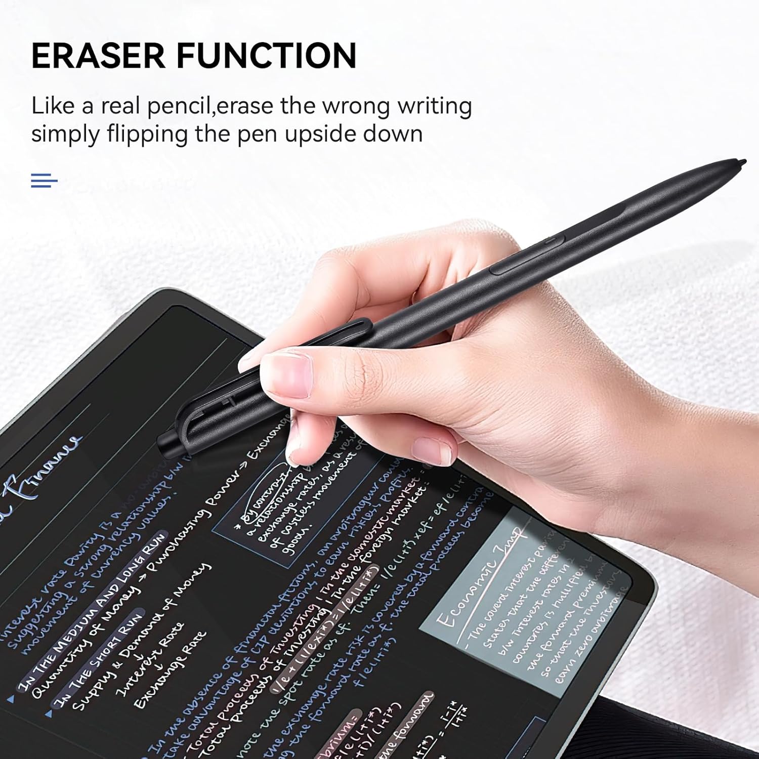 EMR Stylus compatible con 2 bolígrafos con borrador, bolígrafo de repuesto para 2 tabletas notablesdispositivo notable, 4096 niveles de presión,