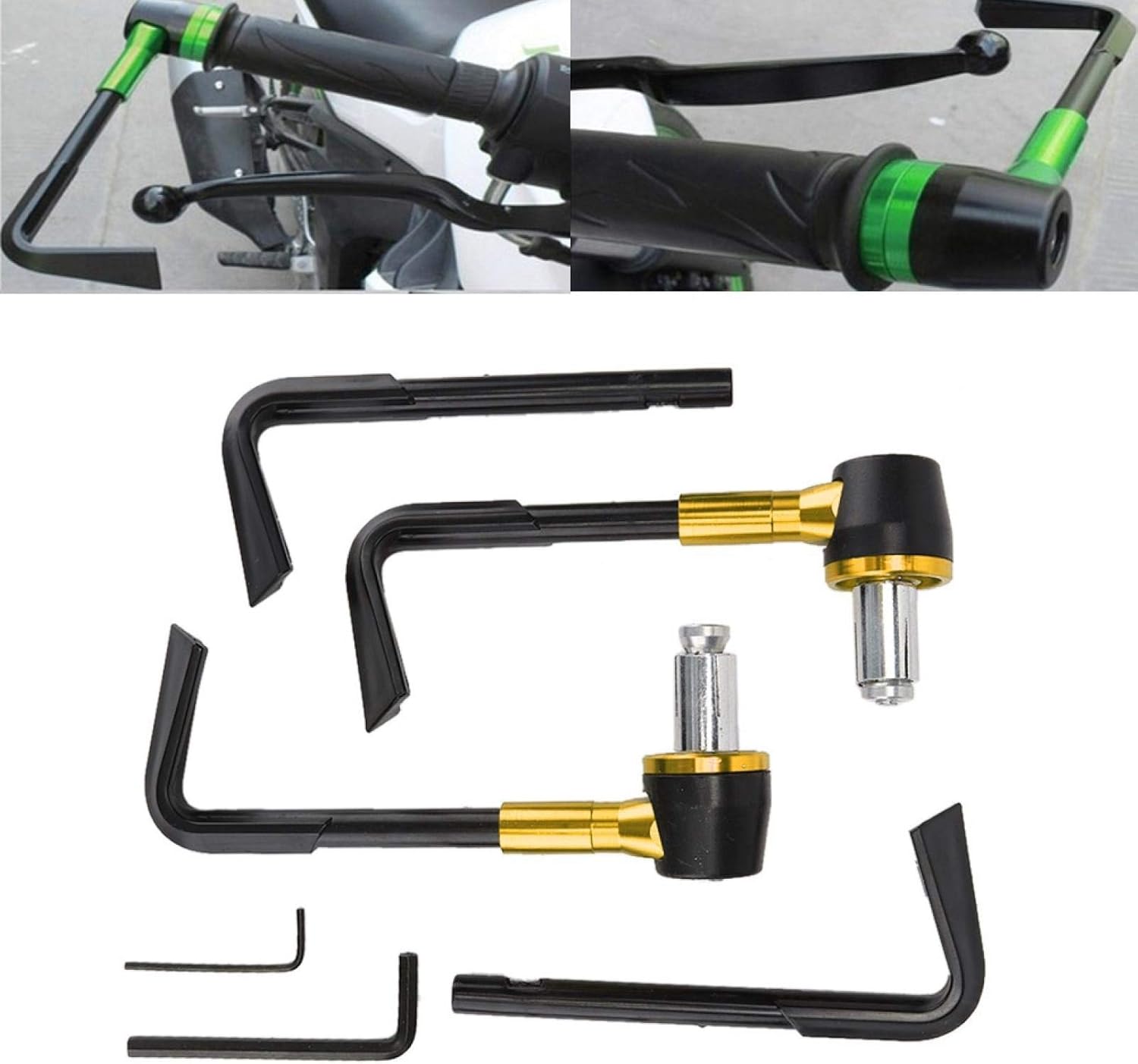 EVGATSAUTO Protectores de palanca de motocicleta, protector de palanca de freno delantero CNC, empuñadura de motocicleta, protector de motocicleta