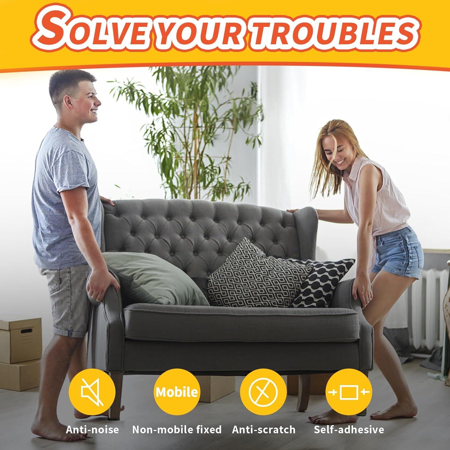 Almohadillas de fieltro para muebles, tiras de fieltro autoadhesivas antideslizantes para cortar, rollo de tira de fieltro negro resistente para