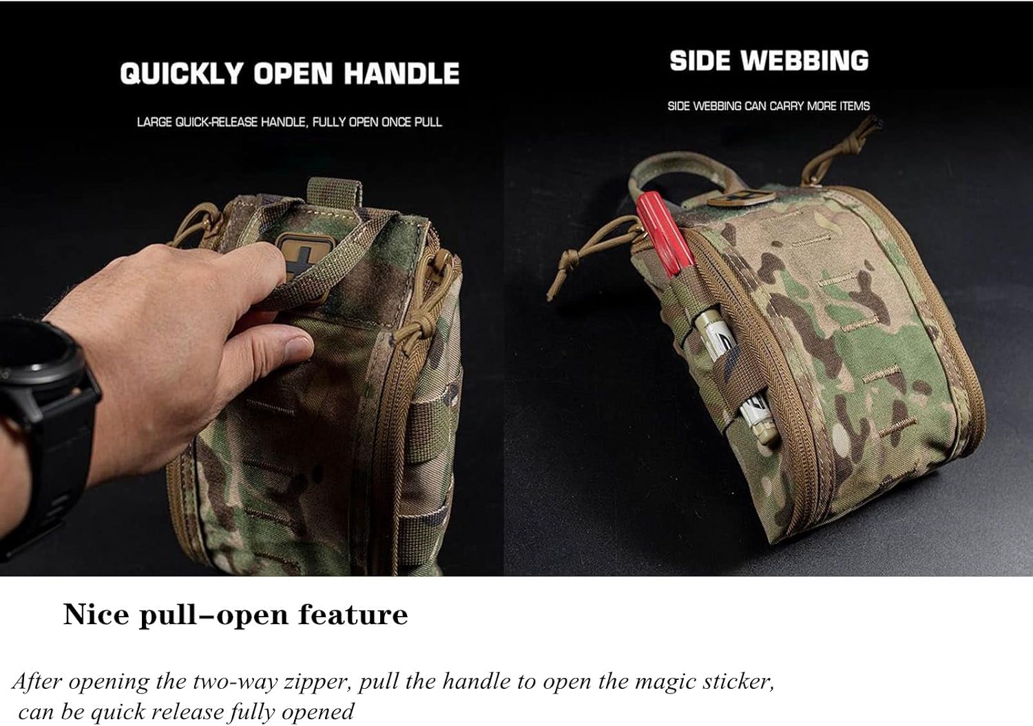 Kits de primeros auxilios Rip-Away Utilidad médica táctica IFAK Medical Molle bolsa militar Med liberación rápida emergencia EDC bolsas kit de