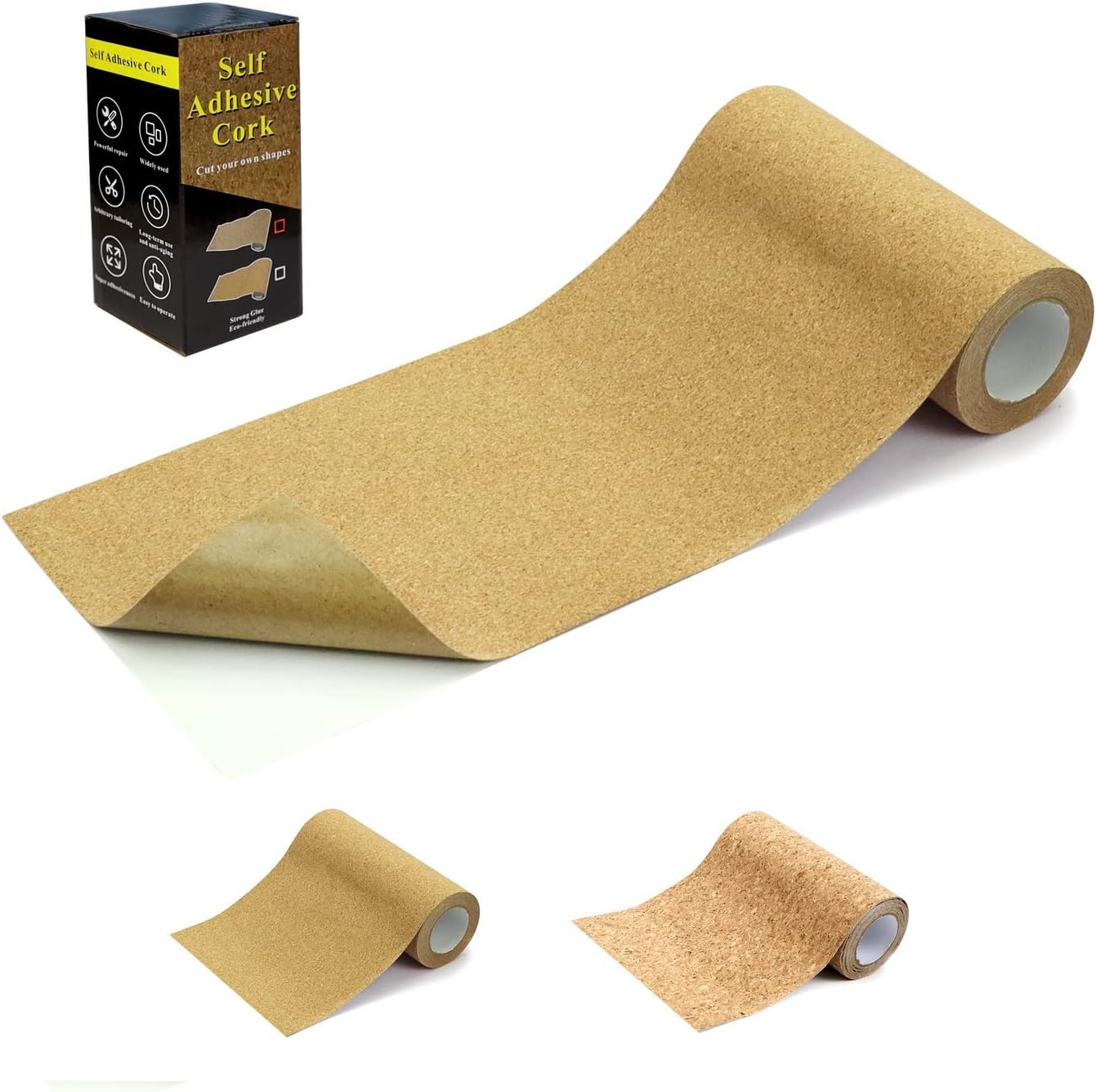 Hojas autoadhesivas de corcho autoadhesivas, forro de corcho inteligente para CricutSilhouetteSizzixSiser Craft Cutting Machine Maker (patrón fino,