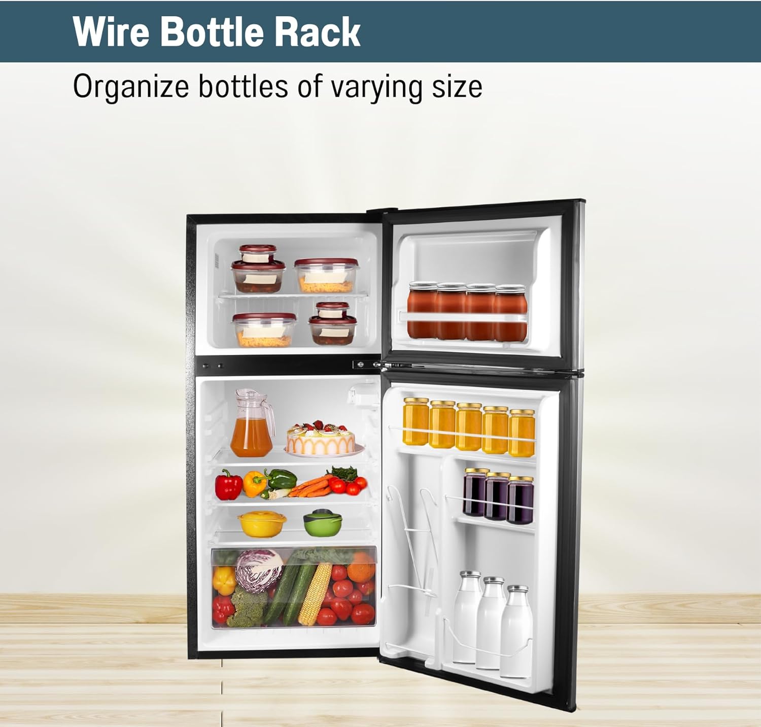 Equator Advanced Appliances Conserv Refrigerador compacto de 2 puertas de 19 pulgadas de acero inoxidable 4.5cf puerta reversible 110V