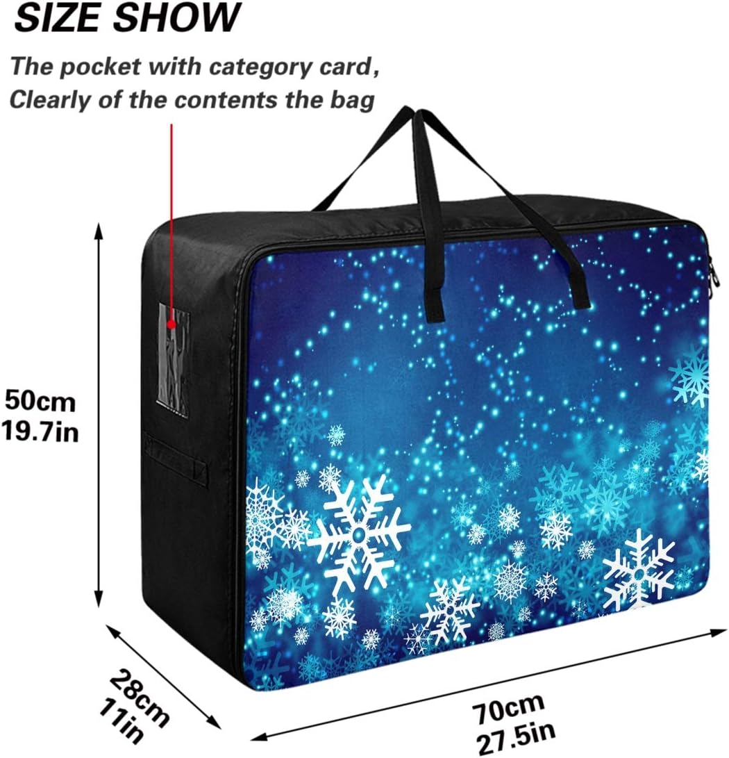 Bolsa de almacenamiento de ropa para debajo de la cama  Otoño de Acción de Gracias manta de almacenamiento grande cremallera 27.6 x 19.7 x 18