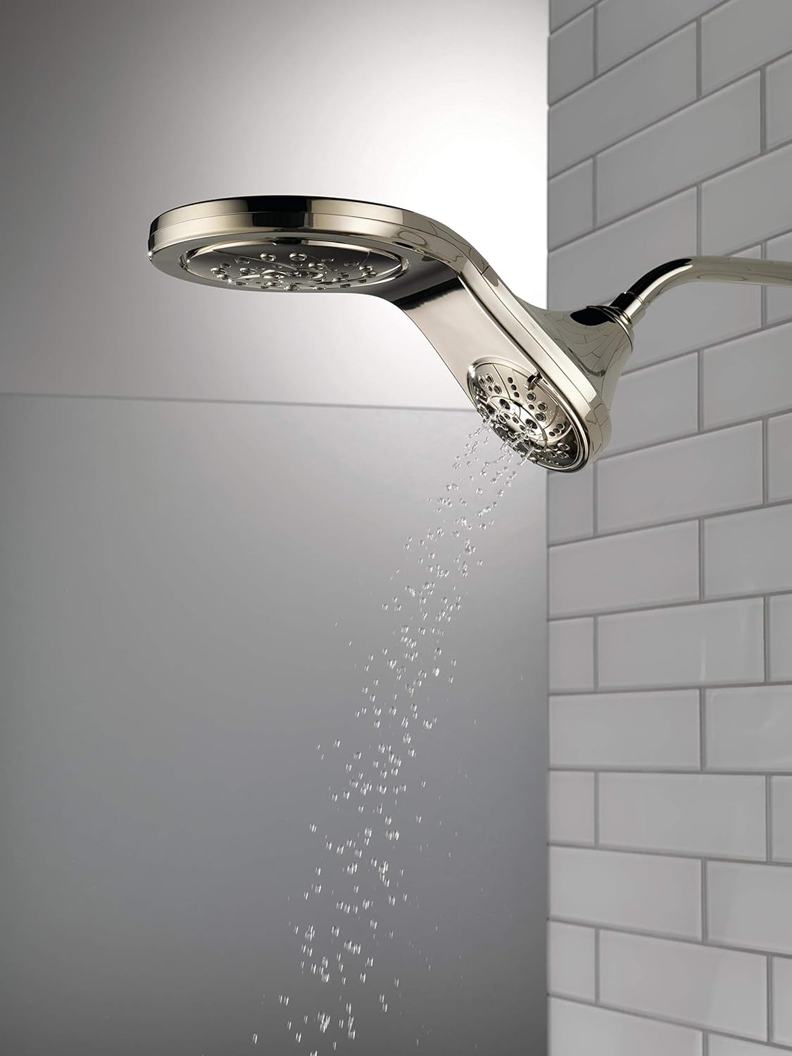 DELTA FAUCET 58581-PN-PK HydroRain H2OKinetic – Combo de ducha 2 en 1, flujo de agua de 1.75 GPM, níquel pulido