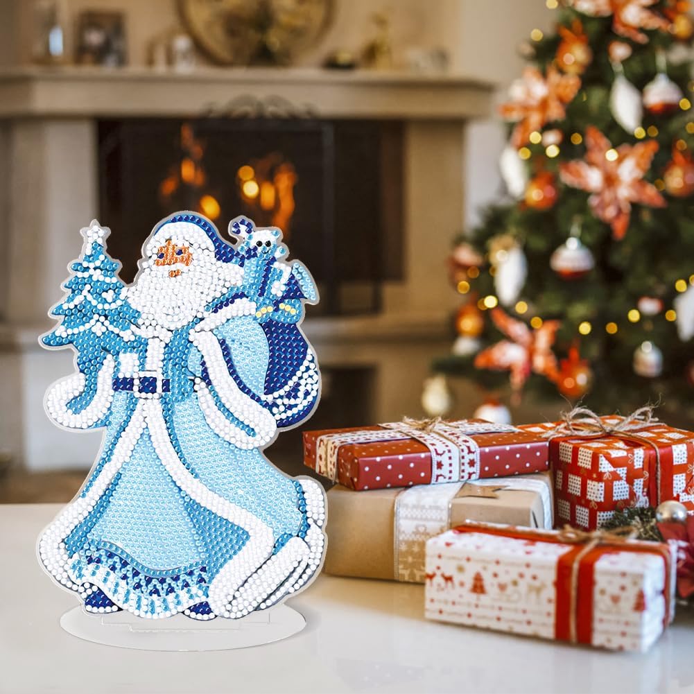 Orgone Kits de pintura de diamantes 5D para Navidad, árbol de Navidad, Papá Noel, adorno de mesa, bordado de diamantes de imitación, pintura de