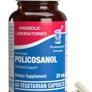 Anabolic Laboratories Suplementos de policosanol 20 mg – 60 tabletas veganas para el apoyo del colesterol – Suplementos de octacosanol de caña de Anabolic Laboratories Suplementos de policosanol 20 mg – 60 tabletas veganas para el apoyo del colesterol – Suplementos de octacosanol de caña de