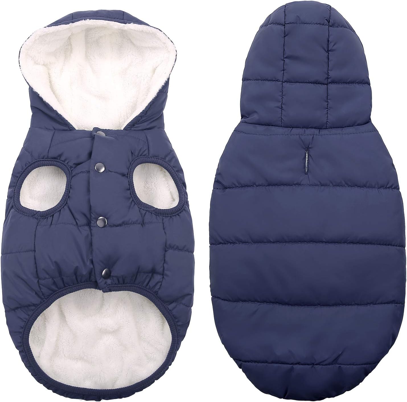 Sudadera con capucha de forro polar para perro, resistente al viento, abrigo impermeable con forro de algodón, chaqueta cálida para perro, chaleco