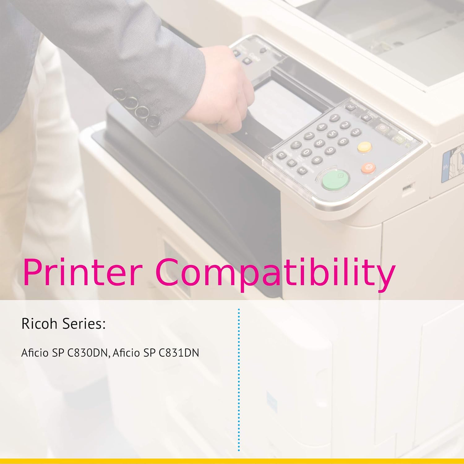 CS – Cartucho de tóner compatible para Ricoh Aficio SP C830DN 821181 color negro