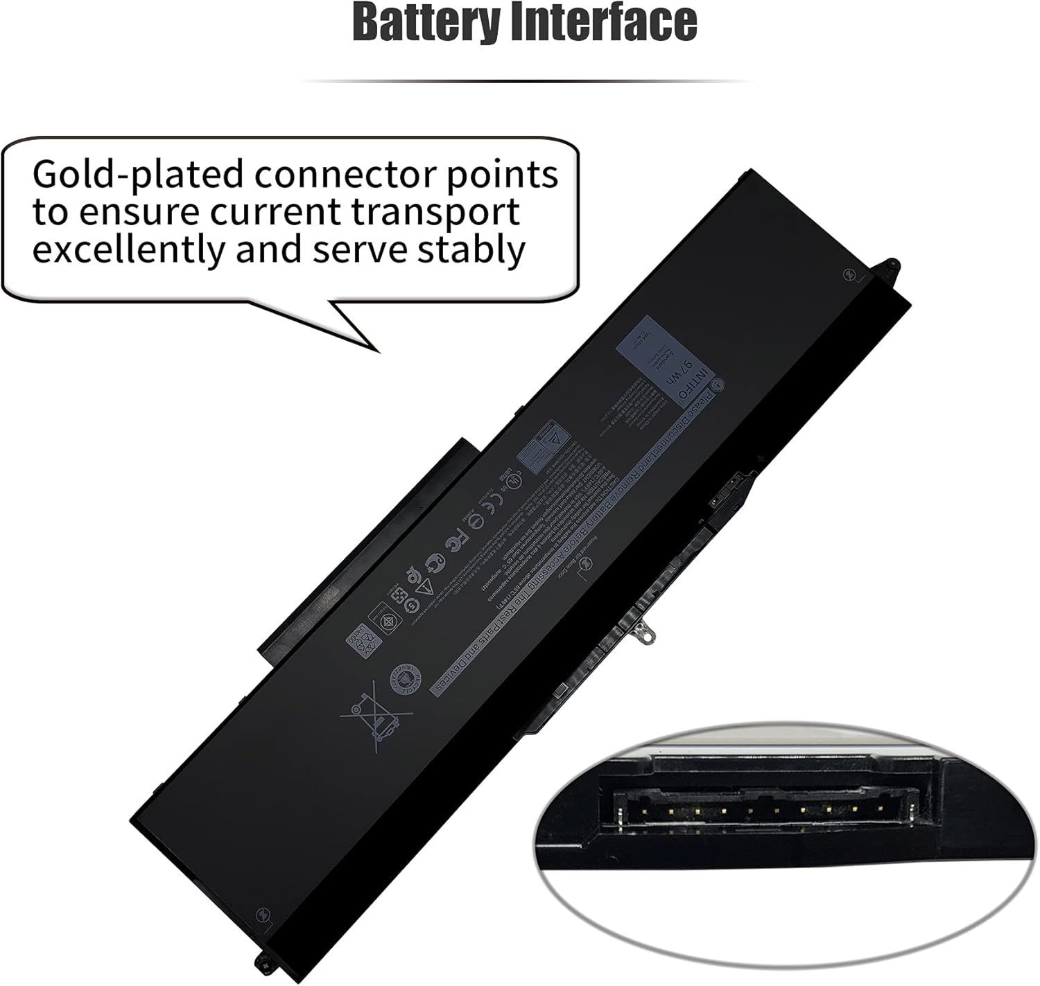 97Wh 1FXDH – Batería para portátil compatible con Dell Latitude 15 5501 5511 E5501 E5511 Precision 3541 3551 Series Notebook 01WJT0 1WJT0 0D191G