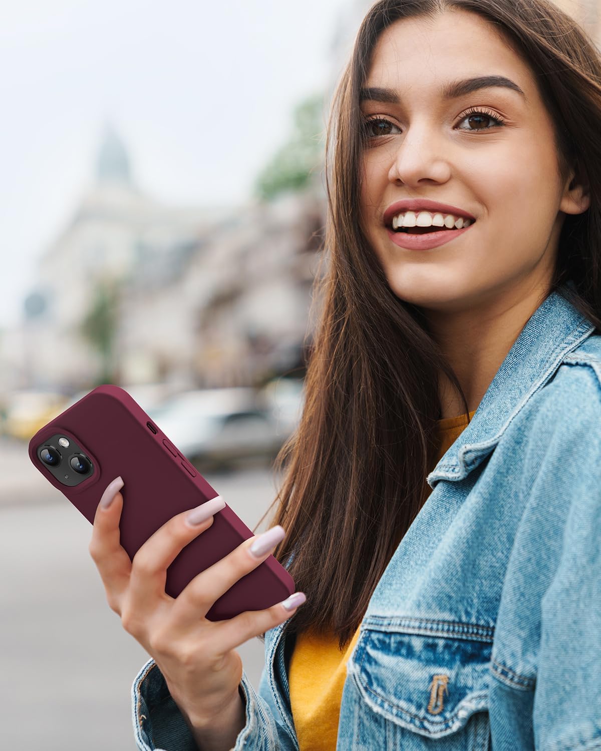 Funda diseñada para iPhone 15, funda de silicona protección contra caídas de grado militar forro de microfibra antiarañazos funda de silicona ultra