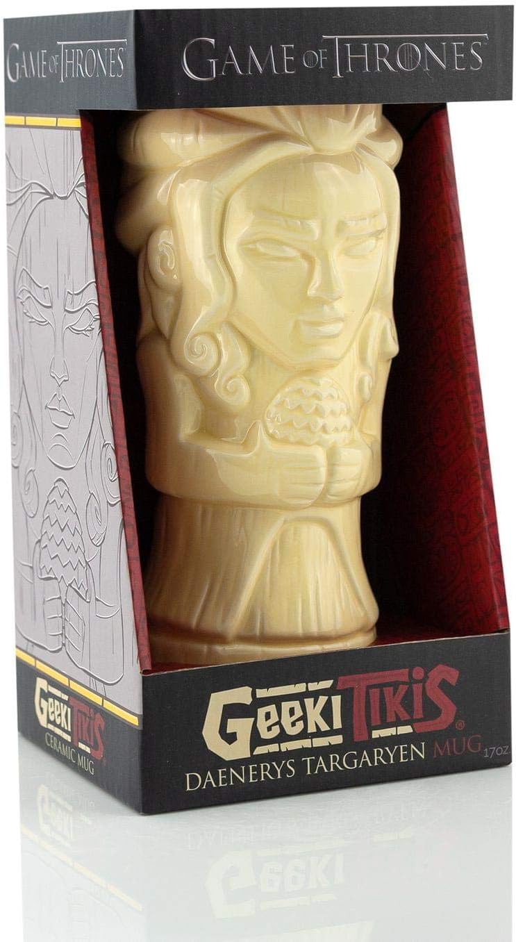 Game of Thrones Geeki Tikis Daenerys Targaryen – Taza de cerámica oficial estilo Tiki  Capacidad para 17 onzas