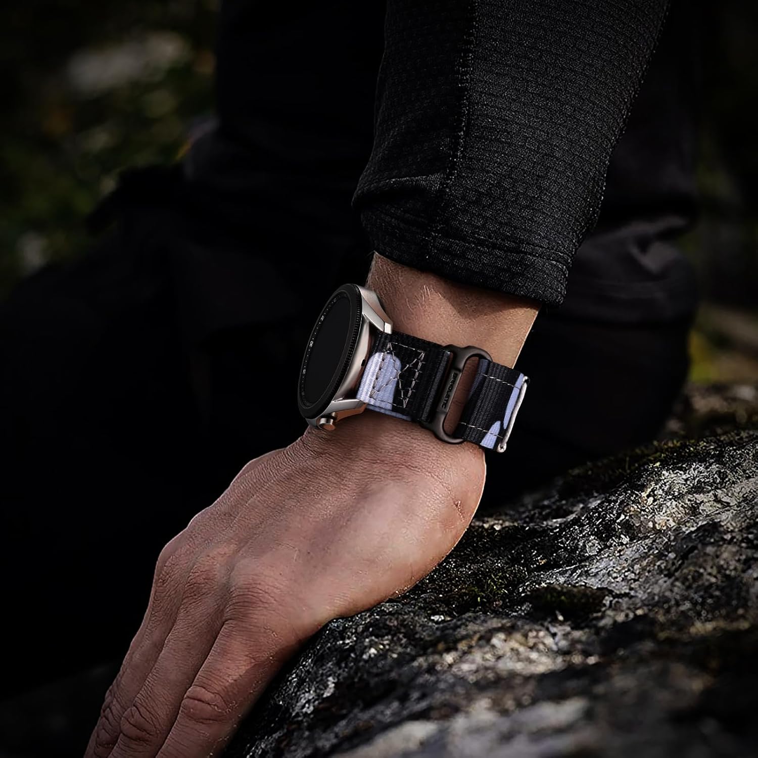 Compatible con correas de reloj Samsung Watch 3 de 1.772 pulgadas, correa resistente compatible con Samsung Gear S3 Frontier Watch, correa de bucle