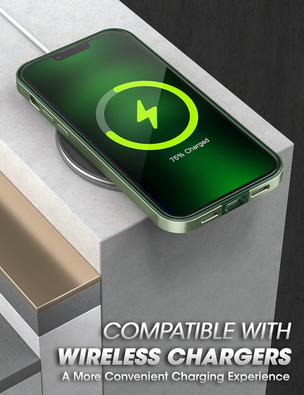 SUPCASE Funda para iPhone 13 Pro Max (borde de escarabajo de unicornio), protección de grado militar antiarañazos marco delgado transparente a