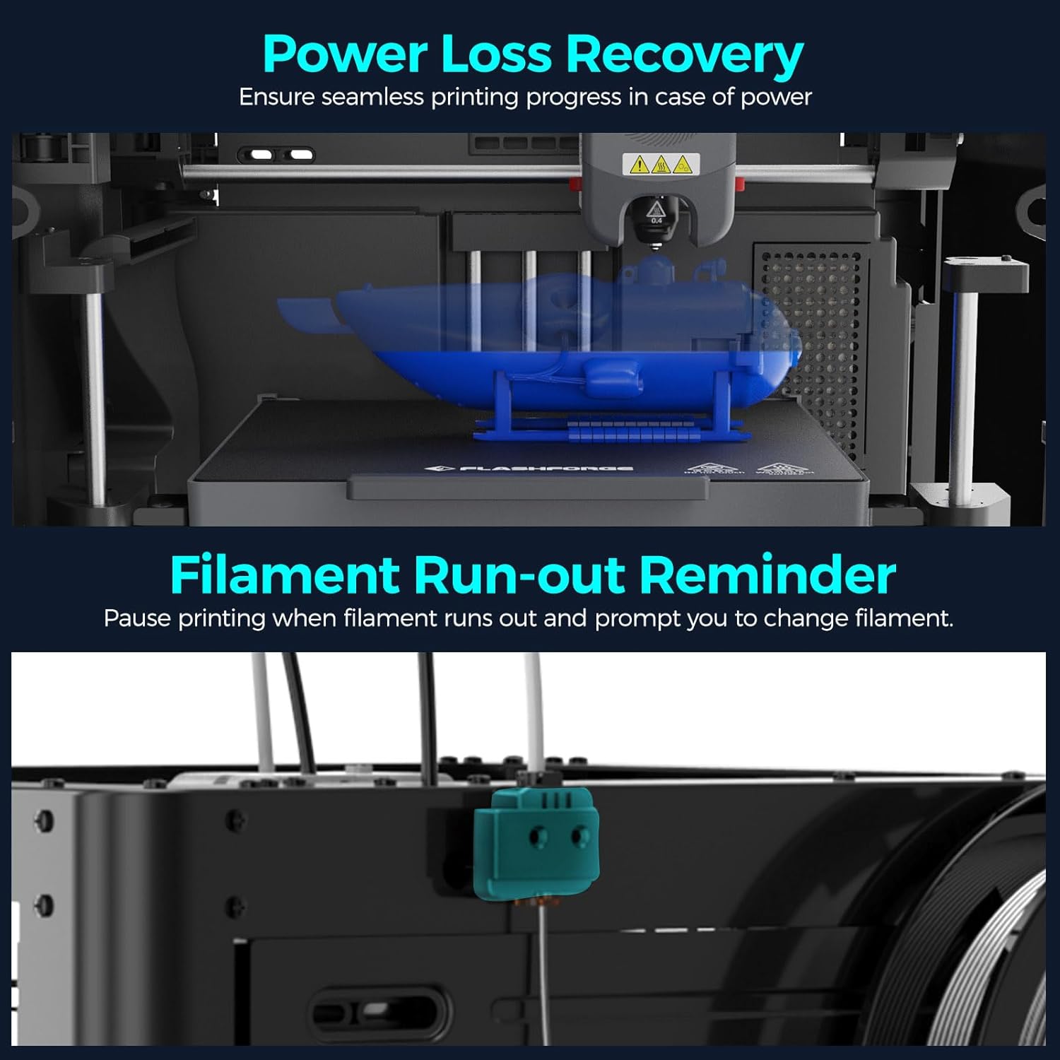 FLASHFORGE Impresora 3D oficial Adventurer 5M nivelación automática, impresora 3D FDM de alta velocidad máxima de 23.622 ins con extrusora directa