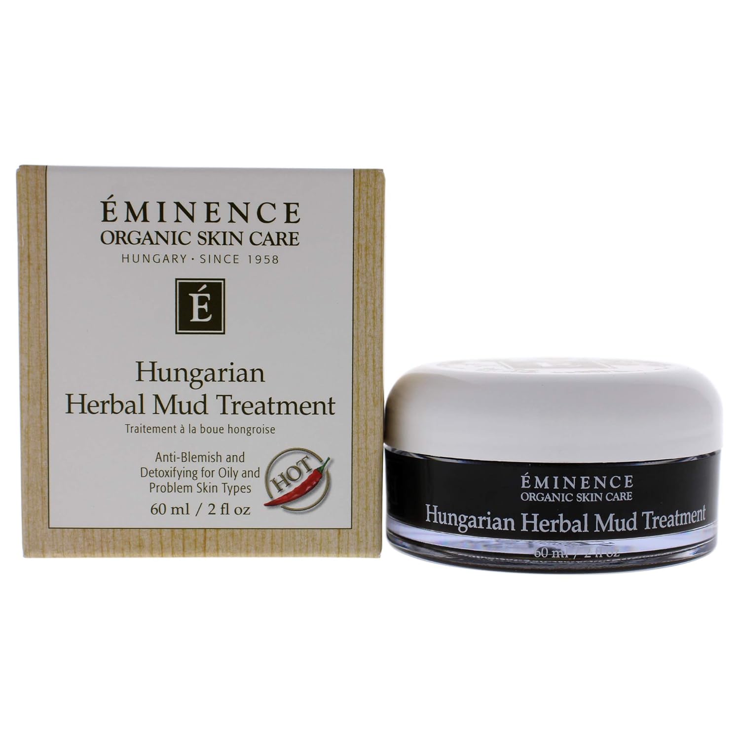 Eminence Organic Skincare Tratamiento de barro herbal húngaro – 2.0 fl oz  2 oz, 2 onzas, (247Em)