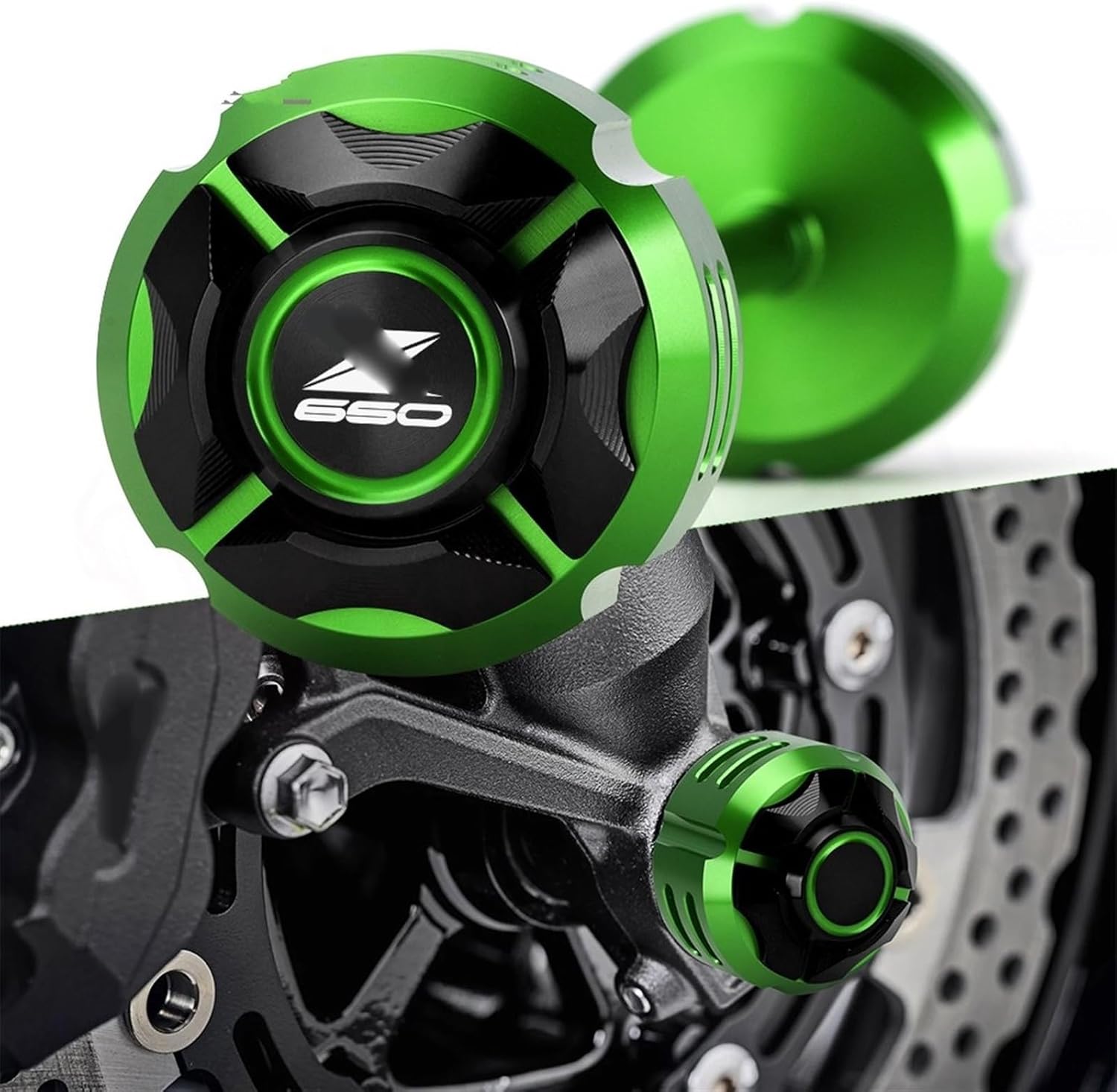 Accesorios de motocicleta Marco deslizante Eje Horquilla Rueda Protector de caída para Kawasaki Z650 Z900 Z 650 900 Protector de caída (Color Z900