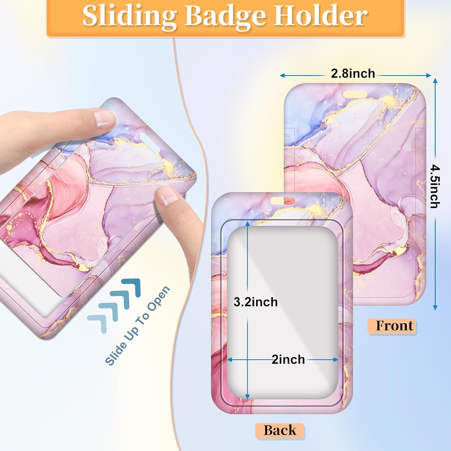 Plifal Cordón para profesor para tarjeta de identificación, lindo mármol con cuentas para el cuello, cordón para el cuello, insignias, soporte