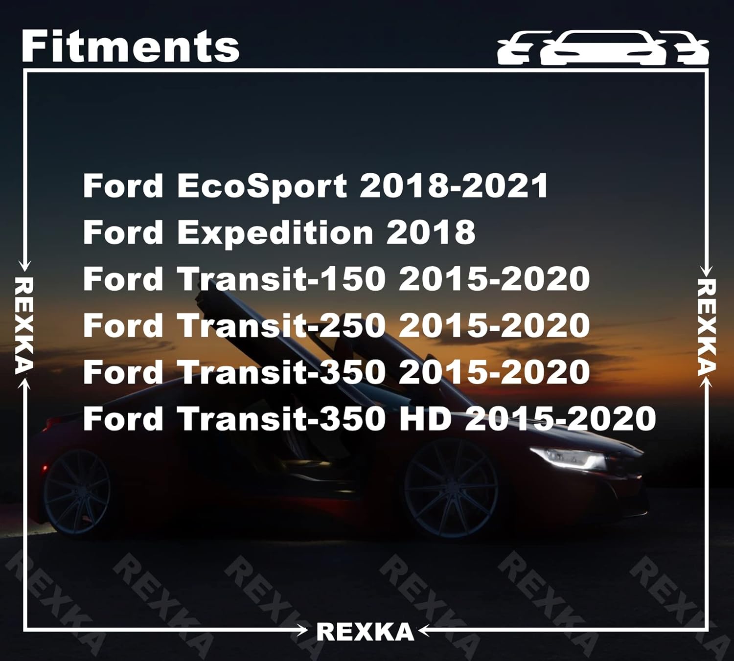Rexka 40 piezas de retención de clip de moldeo de apertura de rueda compatible con Ford W716507-S300 Expedition EcoSport Transit 150 250 350