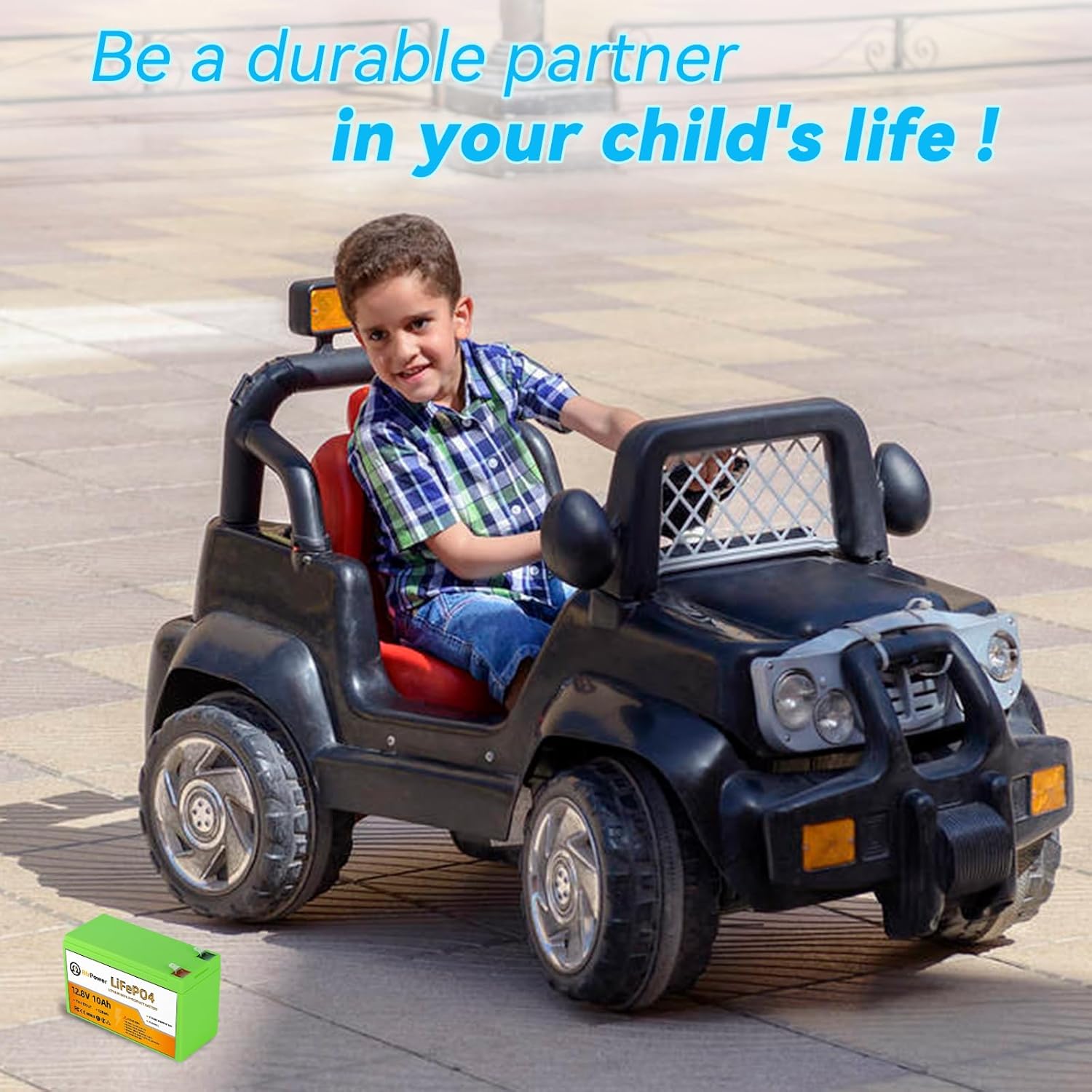 Batería LiFePO4 de 12 V 10 Ah, batería de litio de 12 V con más de 4000 ciclos profundos, BMS de 10 A integrada, perfecta para montar en juguetes,