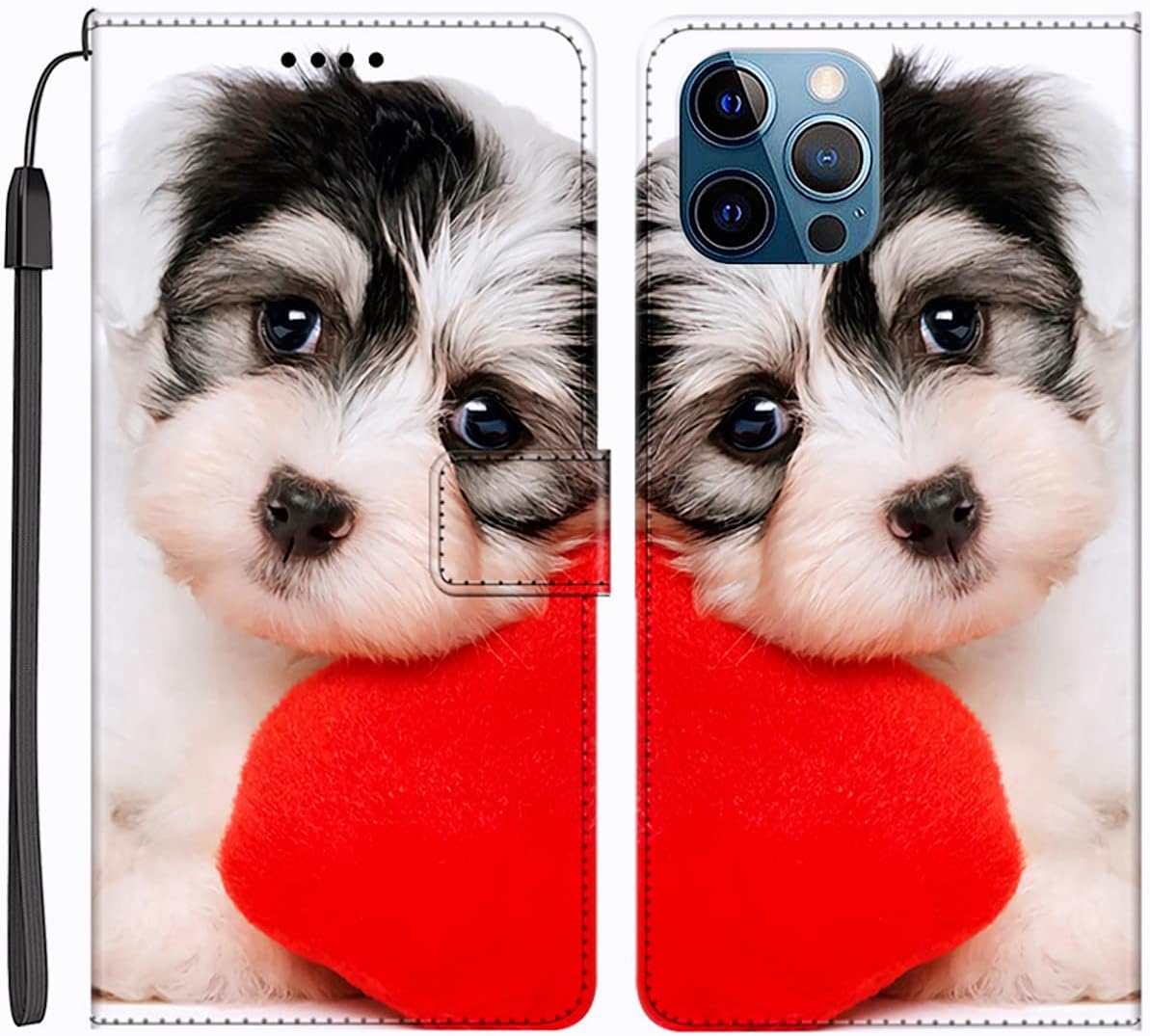 Funda de piel sintética con función atril y tapa abatible para Apple iPhone 5S 6S 7 8 Plus SE XR XS 11 12 13 Pro Max, personaliza la imagen en la