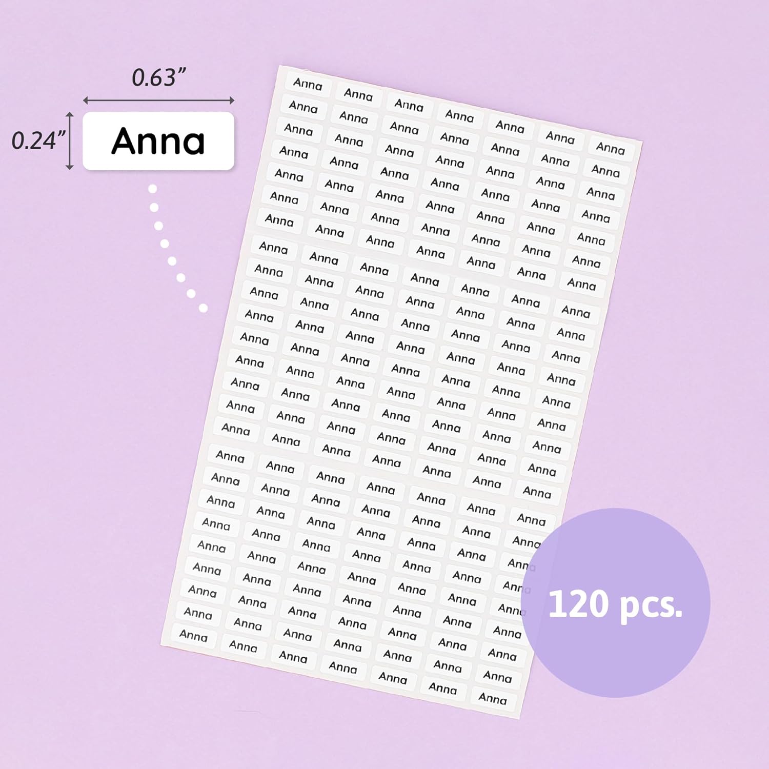 175 mini etiquetas de nombre (0.63 x 0.24 pulgadas) para etiquetar artículos pequeños. Etiquetas adhesivas impermeables extra pequeñas para niños en
