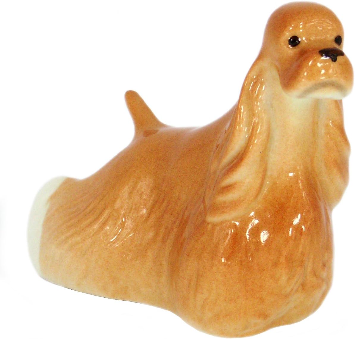 Cocker Spaniel – Figura coleccionable de porcelana Lomonosov de color rojo