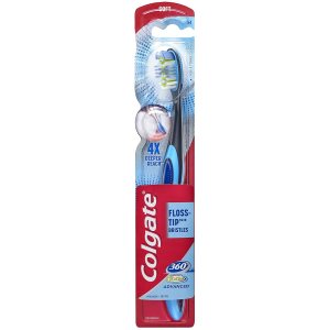 Colgate 360 Total Advanced – Cepillo de dientes con punta de hilo dental, color negro y azul, alimentado por energía solar, unisex para adultos Colgate 360 Total Advanced – Cepillo de dientes con punta de hilo dental, color negro y azul, alimentado por energía solar, unisex para adultos